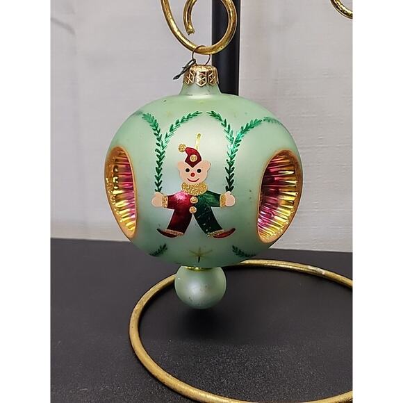 Vintage Christopher Radko Favorites Elf Ball Glass Christmas Ornament Reflector - Picture 5 of 9